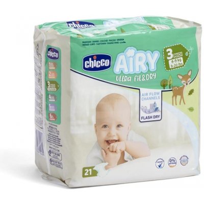 CHICCO Airy 3 Midi 4-9 kg 21 ks – Zbozi.Blesk.cz