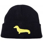 Kašmir Pletená dětská zimní čepice ZD black yellow – Zboží Mobilmania