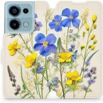 Mobiwear - Xiaomi Redmi Note 13 Pro 4G / Poco M6 Pro 4G - VP41S Modré a žluté kvítky – Zboží Živě