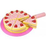Bigjigs Toys jahodový dort krájecí dřevěný – Sleviste.cz