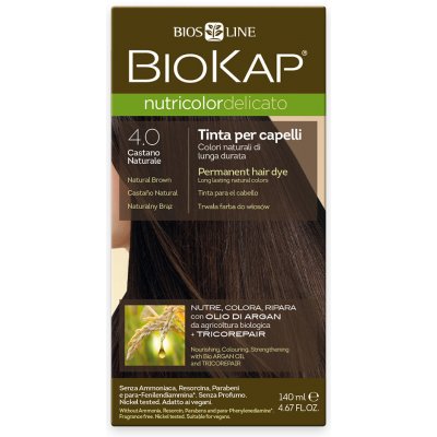 Biokap NutriColor Delicato barva na vlasy 4.00 hnědá přirozená 140 ml