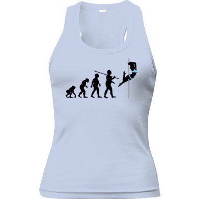 Těhotenské tričko s potiskem Evoluce Pole dance bílá