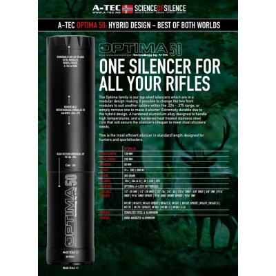 A-TEC OPTIMA 50 pro ráže do .30" na adaptér A-LOCK Mini – Zboží Dáma
