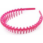 Plastová čelenka do vlasů s hřebínkem Varianta: 3 pink, Balení: 1 ks – Hledejceny.cz