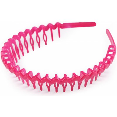 Plastová čelenka do vlasů s hřebínkem Varianta: 3 pink, Balení: 1 ks – Hledejceny.cz