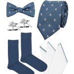 Bubibubi sada lyžař s kravatou a motýlkem modrá – Zboží Dáma