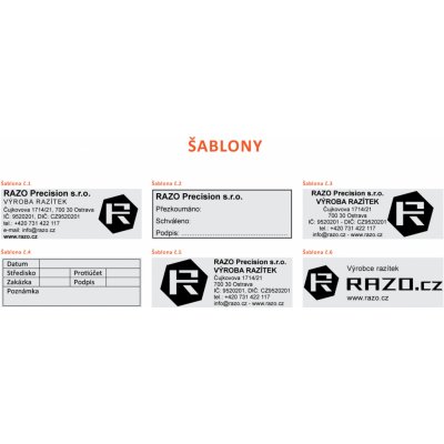 RAZO Štoček do razítka 70 x 25 mm (S-845; S825; 4915) – Zboží Živě