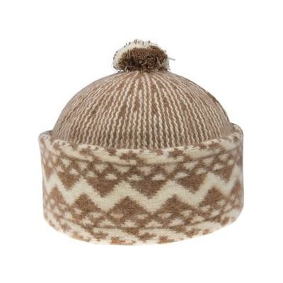 Tonak čepice Zmijovka světle hnědá-smetanová – Zboží Dáma