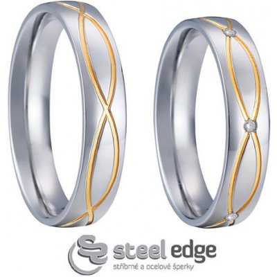Steel Wedding Snubní prsteny chirurgická ocel SPPL008 – Zboží Mobilmania