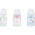 NUK First Choice + láhev skleněná silikon V1-S Bílá 120ml – Sleviste.cz