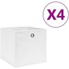 Úložný box Shumee Úložné boxy 4 ks netkaná textilie 28 x 28 x 28 cm bílé