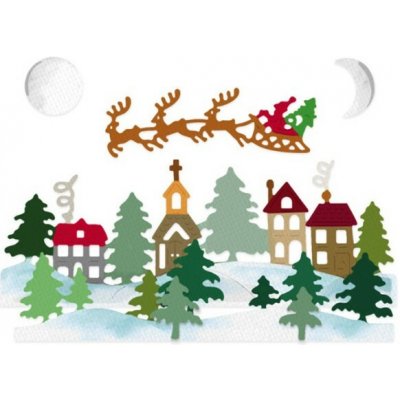 DP Craft Sada vyřezávacích šablon městečko 8 ks – Sleviste.cz