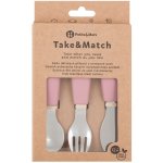 PETITE&MARS Sada příborů z nerezové oceli Take&Match Dusty Rose 12m+ – Sleviste.cz
