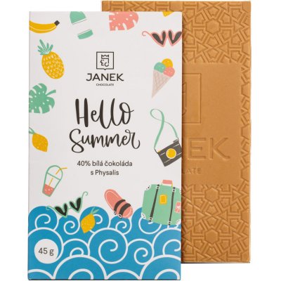 Čokoládovna Janek Bean to bar - Hello summer 40% 45 g – Hledejceny.cz