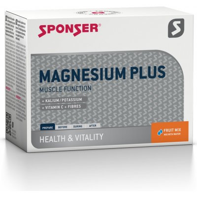 Sponser MAGNESIUM PLUS ovocný mix prášek krabička s 20 sáčky x 6,5 g – Zboží Mobilmania