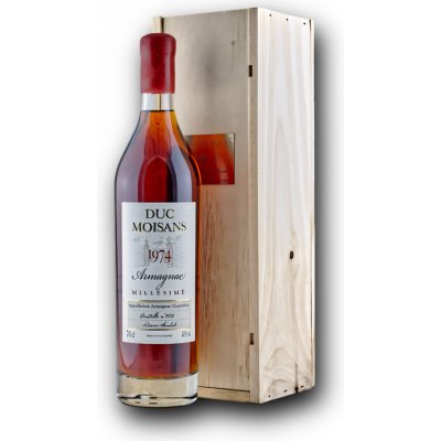 DUC Moisans Millesimé 1974 Armagnac 40% 0,7 L (kazeta) – Zboží Dáma