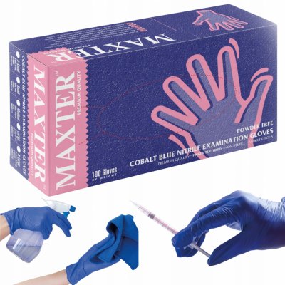 Maxter Cobalt Jednorázové nitrilové nepudrované 100 ks – Zbozi.Blesk.cz
