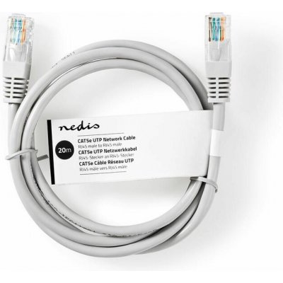 Nedis CCGT85100GY200 UTP 1x RJ45 - 1x RJ45 Cat5e, 20m, šedý