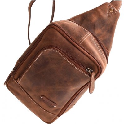 Kubát Kožená ručně šitá pánská taška Crossbody hnědá Ham 545742HUN černá – Hledejceny.cz