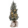Vánoční stromek Zasněžený vánoční stromek v jutě se světýlky Ø 20*60cm
