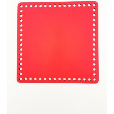 Juskuv Dřevěné víko dno - čtverec 29,5 cm x 29,5 cm červená