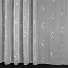 Záclona Rand voálová záclona J2206/03 světle šedé lesklé kostičky na bílé, s olůvkem, bílá, výška 300cm (v metráži)