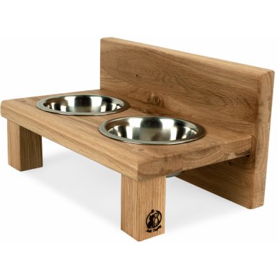 Svět Tlapky Stojan na 2 misky pro psa FEMI 15 cm miska 21 cm 50 x 26 cm – Zboží Dáma