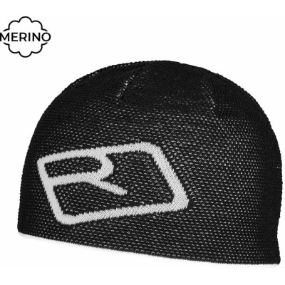 Ortovox Merino Logo Knit Beanie black raven – Zboží Mobilmania