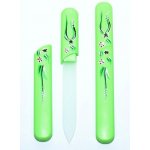 Bohemia Crystal Skleněný pilník s krytkou Green ručně malovaný s krystaly Swarovski – Zboží Dáma