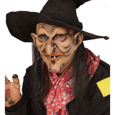 Ptákoviny CB Maska čaroděj-čarodějnice s vlasy – Zboží Mobilmania