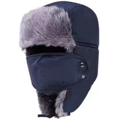 Zimní kožešinová čepice modrá – Hledejceny.cz