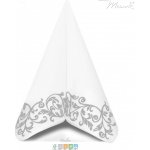 Mank Airlaid svatební ubrousky se stříbrným dekorem ROB 40x40cm 50ks – Zbozi.Blesk.cz