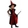 Dětský karnevalový kostým Rappa čarodějnice černo-červená