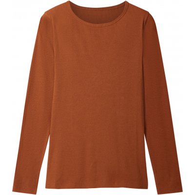 esmara Dámské triko s dlouhými rukávy hnědá – Sleviste.cz