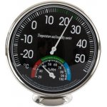 Analogový pokojový vlhkoměr s teploměrem, černý | Zboží Auto