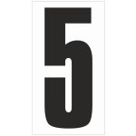 Číslo na plastu - 5 plast 3 mm 40x85 mm – Zboží Dáma