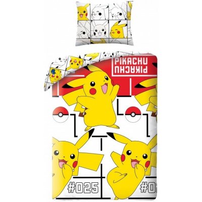 Halantex povlečení Pokémon Pikachu Happy Bavlna 140x200 70x90 – Hledejceny.cz