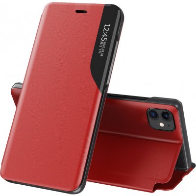 Hurtel Elegantní pouzdro View Case z eko kůže s stojánkem pro iPhone 13 mini, červené – Zboží Mobilmania
