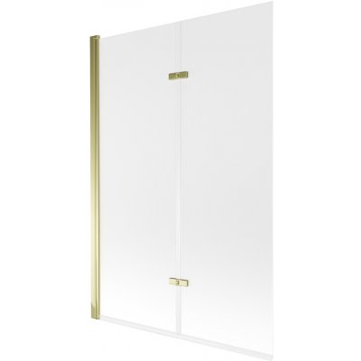 Mexen Castor sprchová zástěna dvoukřídlá 120 x 150 cm, matné sklo, zlatá - 892-120-002-50-30 – Zboží Dáma