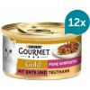 Konzerva pro kočky Gourmet Gold Feine Komposition kachna a krocaní maso 12 x 85 g