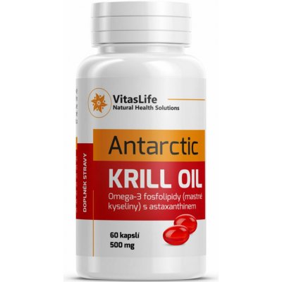 Krillový olej omega 3 mastné kyseliny 500mg 60 kapslí – Hledejceny.cz