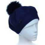 Krumlovanka dámský baret s bambulí W-0005/161 tmavě modrý – Hledejceny.cz
