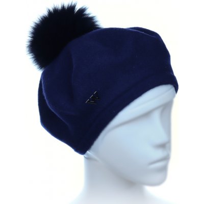 Krumlovanka dámský baret s bambulí W-0005/161 tmavě modrý – Hledejceny.cz