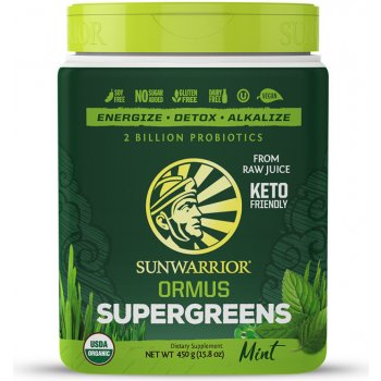 Sunwarrior Ormus Supergreens Peppermint BIO 454 g