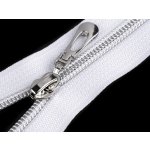 Prima-obchod Spirálový zip No 7 délka 70 cm se stříbrnými zoubky, barva 101 bílá – Hledejceny.cz