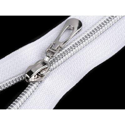 Prima-obchod Spirálový zip No 7 délka 70 cm se stříbrnými zoubky, barva 101 bílá – Hledejceny.cz