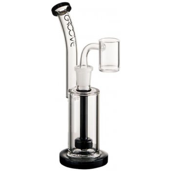 Groove Small Rig 17.8 cm Black and Clear skleněný bong