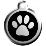 Red Dingo známka Paw Print Black Tlapka černá L 37 mm – Zboží Dáma