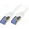 síťový kabel Logilink CQ3101S Patch, S/FTP, 6a, licna, Cu, LSZH, 15m, bílý