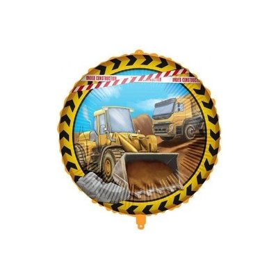 Procos Kruh Stavební stroje 46cm fóliový balónek závaží – Zboží Dáma